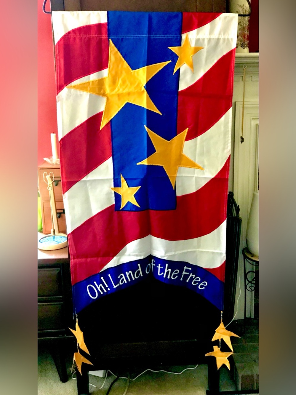 "Oh! Land of the Free" Applique Flag (NEW)
